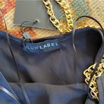 JLUXLABEL NWT:  Elegant Black Halter Maxi Dress with gold chain Photo 8