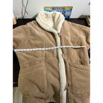 Wilson's Vintage Tan Suede Faux Shearling Lined Duffle Coat Jacket Warm Winter Size M Photo 7