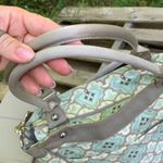 Petunia Pickle Bottom gender neutral blue tan geometric diaper bag Photo 3