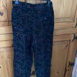 Talbots Black with Colorful Design Corduroy (Soft Cotton) Pants Size 10 Photo 5