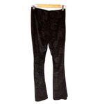 Pretty Attitude Black Velvet Embossed Paisley Print Flare Leg Pant Photo 1