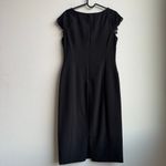 Maggy London  Lace Panel Side Midi Modest Office Sheath Dress Size 6 Small Photo 3