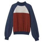 prAna Flint Brook Wool Rib Knit Fleece Pullover Sweatshirt Nautical Outdoor XL Photo 0