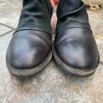 Fly London  Black Antiqued Leather Slouchy Ankle Heeled Booties Motorcycle Sz 6 Photo 1