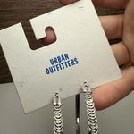 Urban Outfitters  Large Silver Tone Hoop Pierced Earrings NWT $17 Photo 6