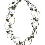 Lia Sophia  Silver/Blue Beaded Long Necklace‎ Photo 0