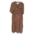 Anthropologie MacKenzie Leopard Print Midi Shift Dress Womens Medium Boho Hippie Photo 4