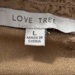 Love Tree Tan Shorts Elastic Waist with Tie Relaxed Fit Size L Photo 7