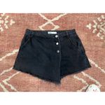 ZARA  Denim Wrap Skirt Black Medium Photo 1