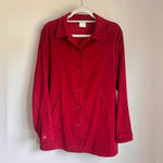 Harvé Benard Vintage Harve Bernard Red Suede-Feel Shacket - Size 10 Photo 1