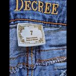 Decree  Distressed Stretch Denim Shorts‎ with Side Slits Size 7 Photo 3