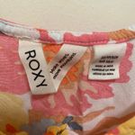 Roxy  Womens Mini Tank Dress Sundress XS Floral Orange & Blue Skater Beach Photo 3