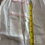 Handmade VINTAGE SHEER WHITE COTTON APRON~POCKET~PINK EYELET TRIM~MARGE OF HOLLYWOOD Photo 10