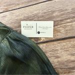 Podur Green Emerald Sea Satin Long Bell Sleeve Maxi Dress UK 16 US 12 NWOT Photo 9