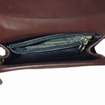 Coach Brown Leather Coin Purse Wallet Gold Keychain Attachment Snap Closure Photo 12