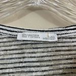 ZARA W/B Collection White Striped Ruffle Top Photo 1