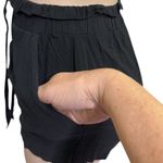 Ambiance Apparel Black Rayon High Rise Pull On Tie Waist Pocket Shorts Womens S Photo 1
