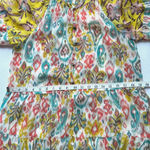 Anthropologie  Maureen Babydoll Tunic Blouse Sheer Multicolor Floral Paisley M Photo 14