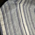 Artisan NY Women's Linen Striped Blue & White Casual Shorts Size 10 Photo 5