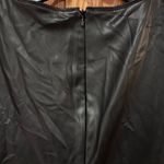 ZARA  Vegan Faux Leather Sweatheart Neck Long Sleeve Mini Wrap‎ Dress Size Medium Photo 15