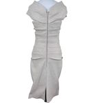 Teri Jon Rickie Freeman Gold Ruched Wrap Shimmer Formal Party Dress Size 8 Photo 6