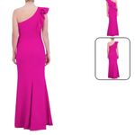 Jessica Howard  Women's Ruffled One-Shoulder Sheath Gown 14 Photo 3