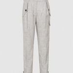 Reiss  Brianna Wool Blend Cropped Cargo Pants Size 10‎ Excellent Condition Photo 7