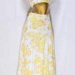 Boutique BILLY J Saraya White/Yellow Floral Top and Skirt Set Photo 4