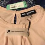 Karl Lagerfeld PARIS Nayli Blush Pink Front Pleat Sleeveless Top NWT L Photo 5