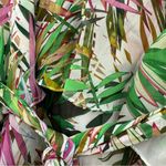 Badgley Mischka Palm Tree Maxi Dress Women’s Size 16 Ruffle Sleeve Tie Waist Photo 9