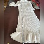 HAPPY X NATURE RUFFLE IVORY WHITE SWEATER DRESS L Size L Photo 6