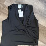 L'Academie  Black Wrap Blouse Photo 2