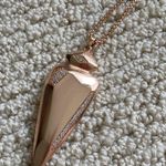 Kendra Scott  Staley Arrowhead Rose Gold Statement Necklace Adjustable Like New Photo 1