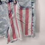 Judy Blue Cutoff Shorts Womens S Blue White Red Cotton Blend Americana Photo 3