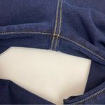 Betabrand Mission High-Rise Denim Straight Leg Pull On Jeans: Contrast Dark Blue Photo 10