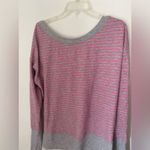 Victoria's Secret Victoria’s Secret Sport hot pink grey striped sweatshirt size medium 78% cotton Photo 7