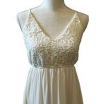 Monteau | White Long V-neck Semi-formal Elegant Slip Dress Floor-Length Photo 1