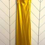 Veronica Beard Women’s Sanderson Dress Bright Sunset Yellow Silk Cowl neck Dress Photo 1