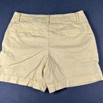 Loft Womens 6 Light Yellow The Washed Twill Short 6" Flat Front Pockets Mid Rise Photo 2