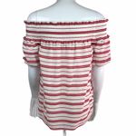 Club Monaco  White/Red Off the Shoulder Top Photo 3