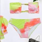 3 piece bathing suit Orange Photo 3