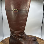 Frye  Melissa D Ring Tall Knee High Riding Boots Brown Leather Western Women's 6B Photo 0