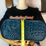 Brahmin  Teal Crocodile Leather Melbourne Turn Lock Shoulder Bag NWOT Photo 10