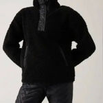 Athleta NWT Black Cozy Sherpa Snap Sweatshirt, size small Photo 0