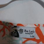 Mud Pie Bag Lady Swimsuit Vacation Beach Sheer Coral Print Cover Up Linen Size L Photo 4