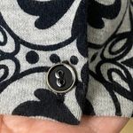 Foxcroft  Floral Gray Black Cardigan Photo 6