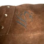 Ed Hardy VTG  Montana Brown Suede Boots Y2K Eagle Studded Mid Calf  Embroidered Photo 12