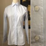 NWOT Emily Meyer Bespoke Button Up Dress Shirt XS White Photo 1