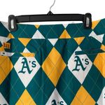 Loudmouth Oakland A’s Argyle NWTs Mini Skirt Skort size 10 MLB Golf Green Yellow Photo 4