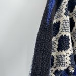 Lucky Brand  Sweater Womens Chunky Aztec Blue Black Boho Cardigan Size Xs/s Photo 9